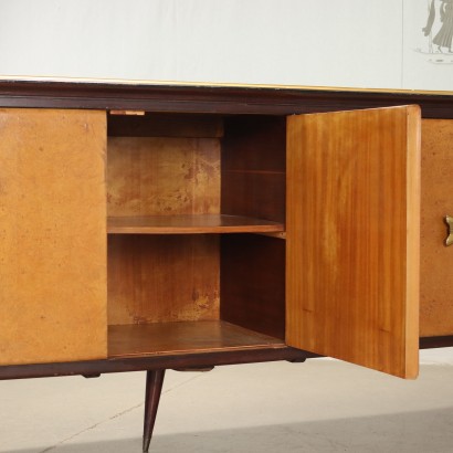 Buffet Exotisches Holz Italien der 1950er Jahre