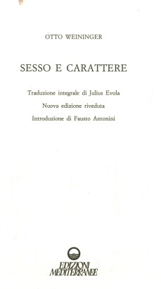 Sesso e carattere