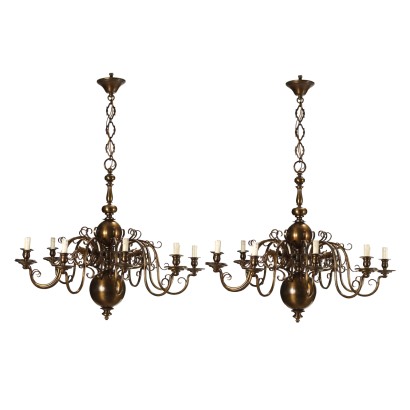Coppia di Lampadari Olandesi