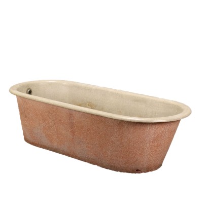 Baignoire Ancienne en Fonte Peint \'900 Faux Porphyre et Faux Granit