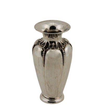 Vintage Vase Poli Mario Mailand Italien \'900 Artikeln Silber Schal