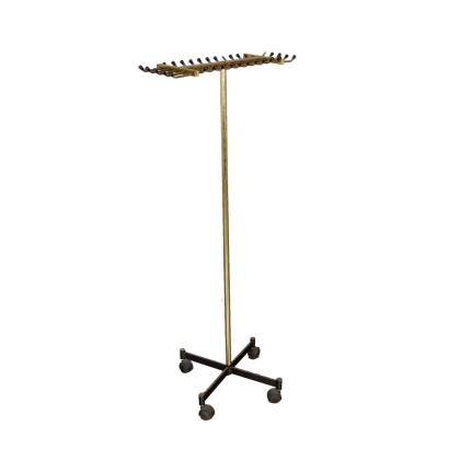 Vintage Tie Rack Italy 1950s Wheels Furnishing Brass-Plated Metal
