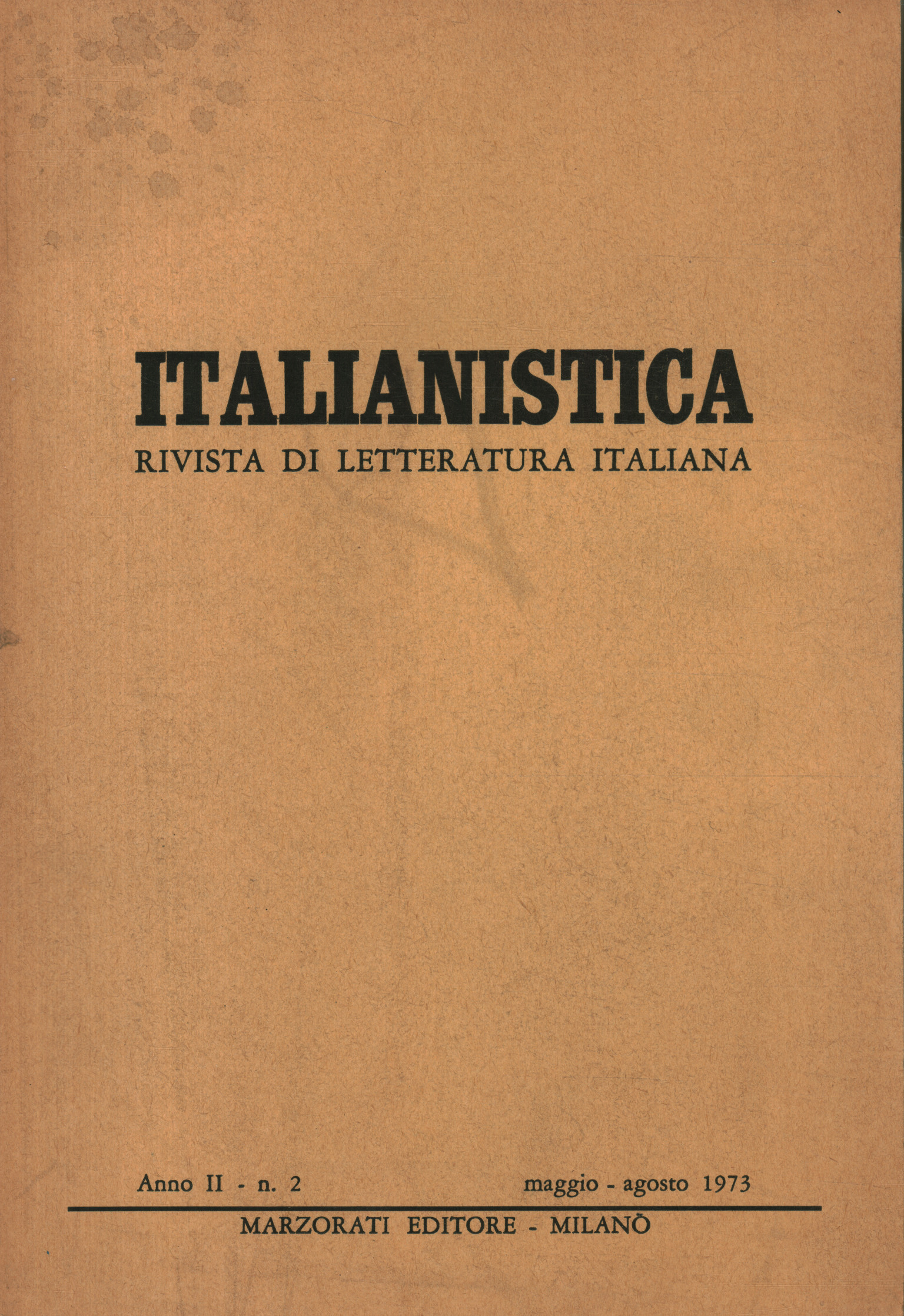 Italianistica: rivista di letteratura ital
