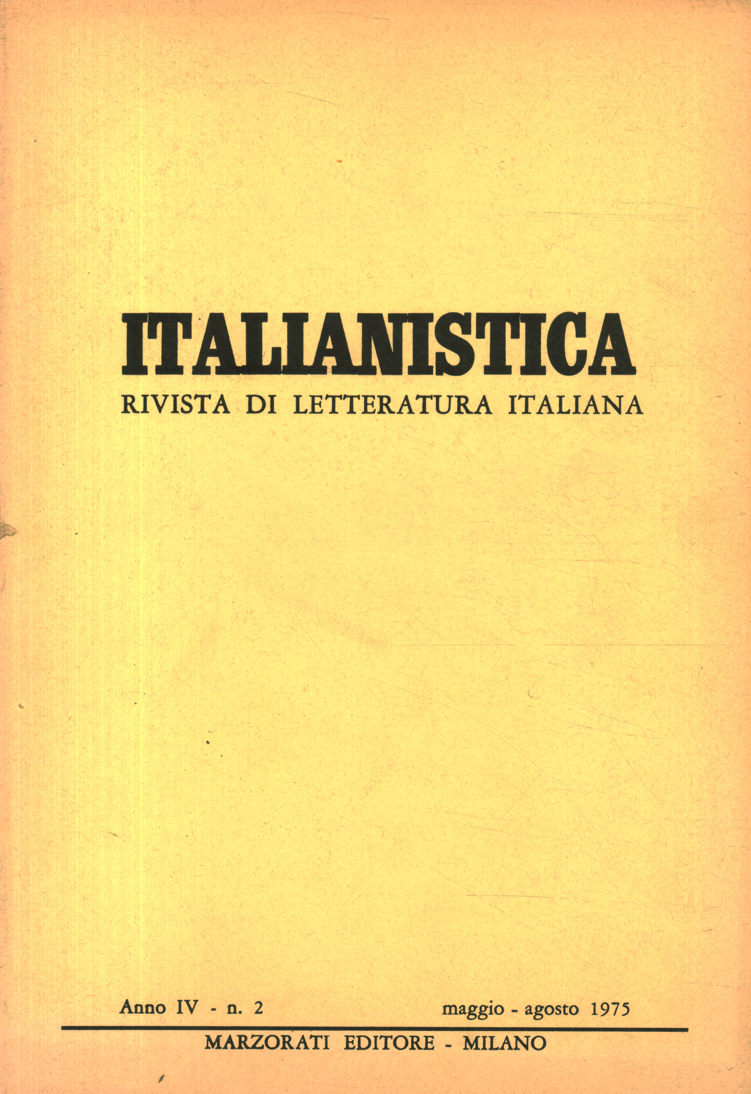 Italianistica: revista de literatura italiana