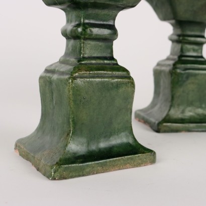 antiques, ceramics, ceramic antiques, ancient ceramics, ancient Italian ceramics, antique ceramics, neoclassical ceramics, 19th century ceramics, pair of candlesticks