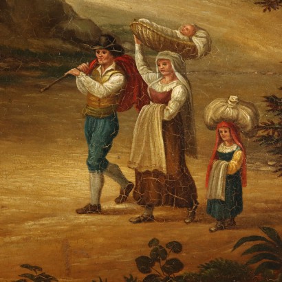 Italienische Landschaftsmalerei mit Figuren, Italienische Landschaften mit Figuren