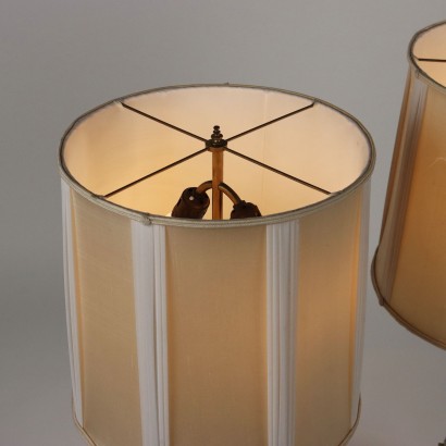 Coppia di Lampade Cristal et Bronze Pa