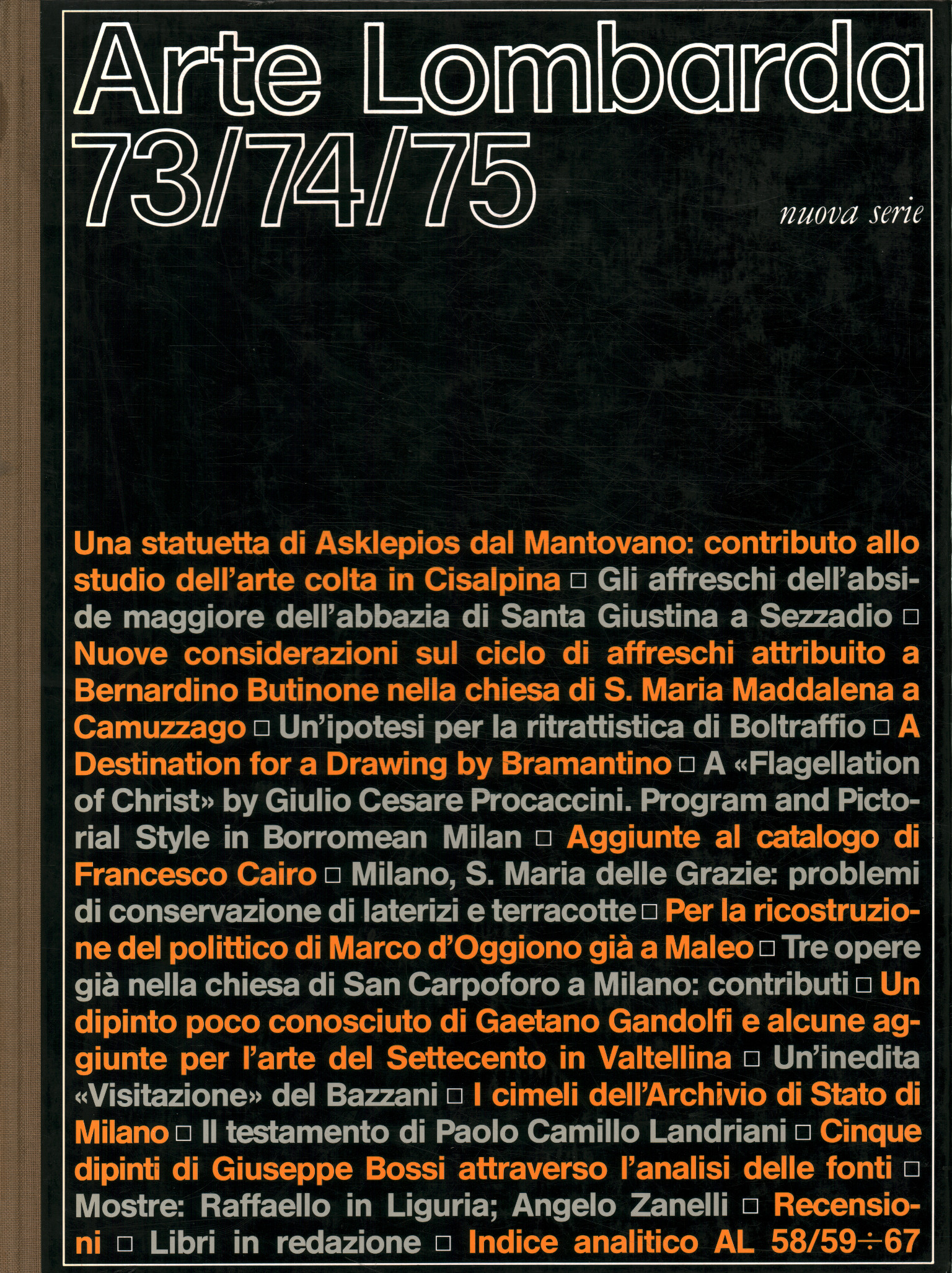 Arte Lombarda neue Serie: Magazin von