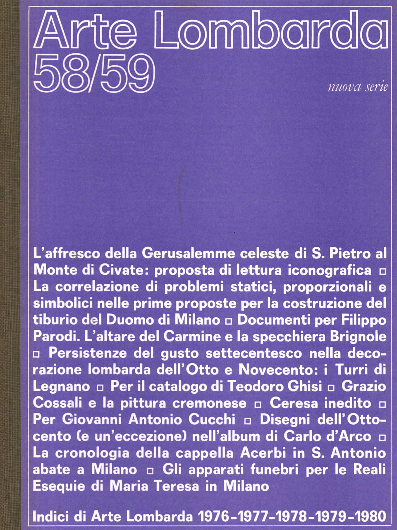 Arte Lombarda neue Serie: Magazin von