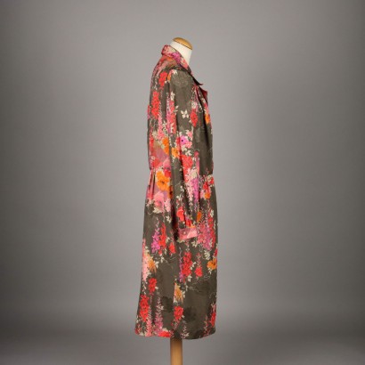 Vintage Floral Silk Dress