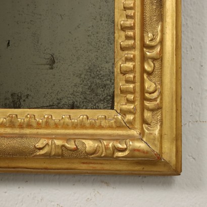 Antiquitäten, Spiegel, Antiquitätenspiegel, antiker Spiegel, antiker italienischer Spiegel, antiker Spiegel, neoklassizistischer Spiegel, Spiegel aus dem 19 Spiegel, goldener Spiegel