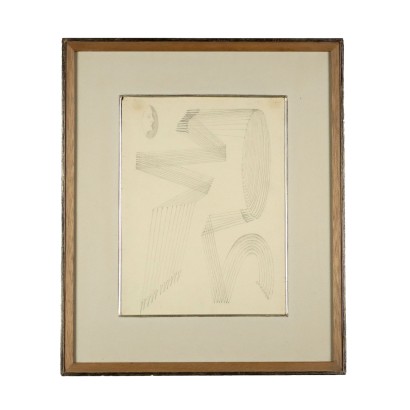 Contemporary Drawing Fausto Melotti 1972 Abstract Subject