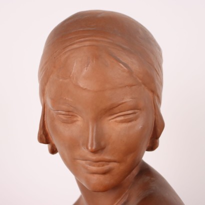 Terracotta female bust