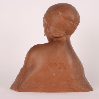 Terracotta female bust