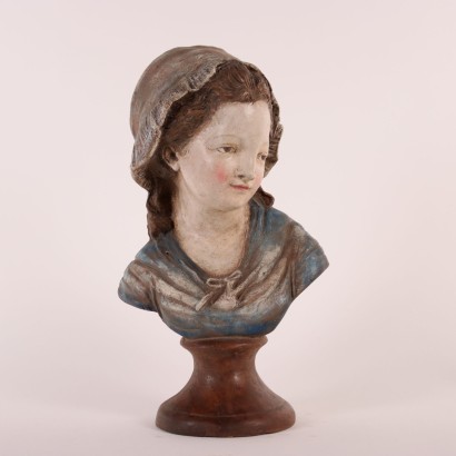 Bust of a Girl in Terracotta