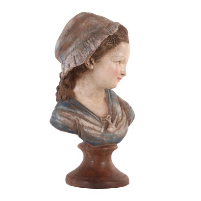 Busto di Ragazza in Terracotta