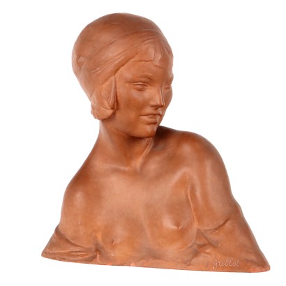 Ancient Female Bust Terracotta France XX Century