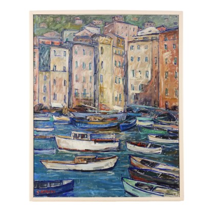 Gemälde von Adriano Bogoni, Blick auf den Hafen, Adriano Bogoni, Gemälde von Adriano Bogoni, Adriano Bogoni, Adriano Bogoni, Adriano Bogoni
