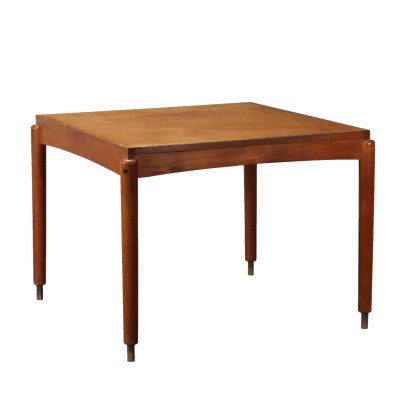 Vintage Italian Table 1960s Teak Veneer Solid Wood