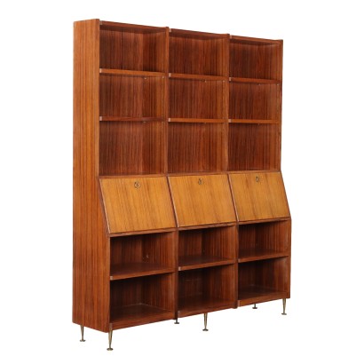 Mobile ufficio libreria studio Vetrina scaffale in legno design anni 50  vintage