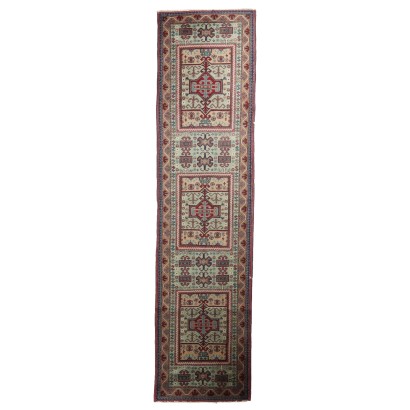 Vintage Kazak Carpet Turkey 1990s Cotton Wool Fine Knot Furnishing