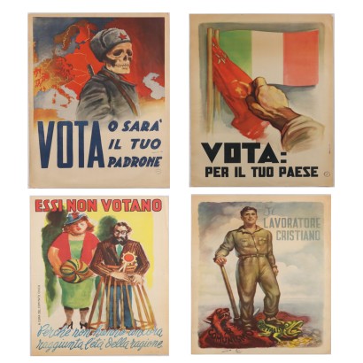 Group of political propaganda posters