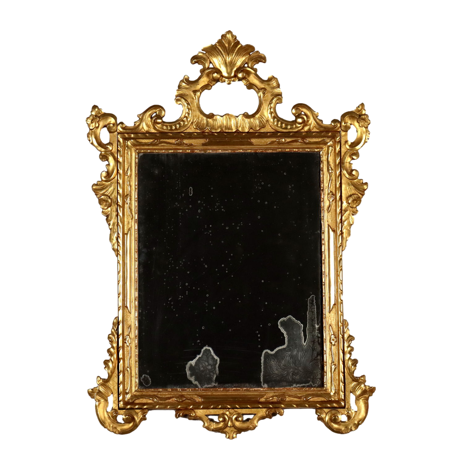 Specchio antico Dorato Grande Stile Art Nouveau Barocco vintage epoca oro