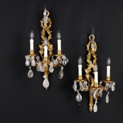 Ancient Neoclassical Style Wall Lamps Italy XX Century