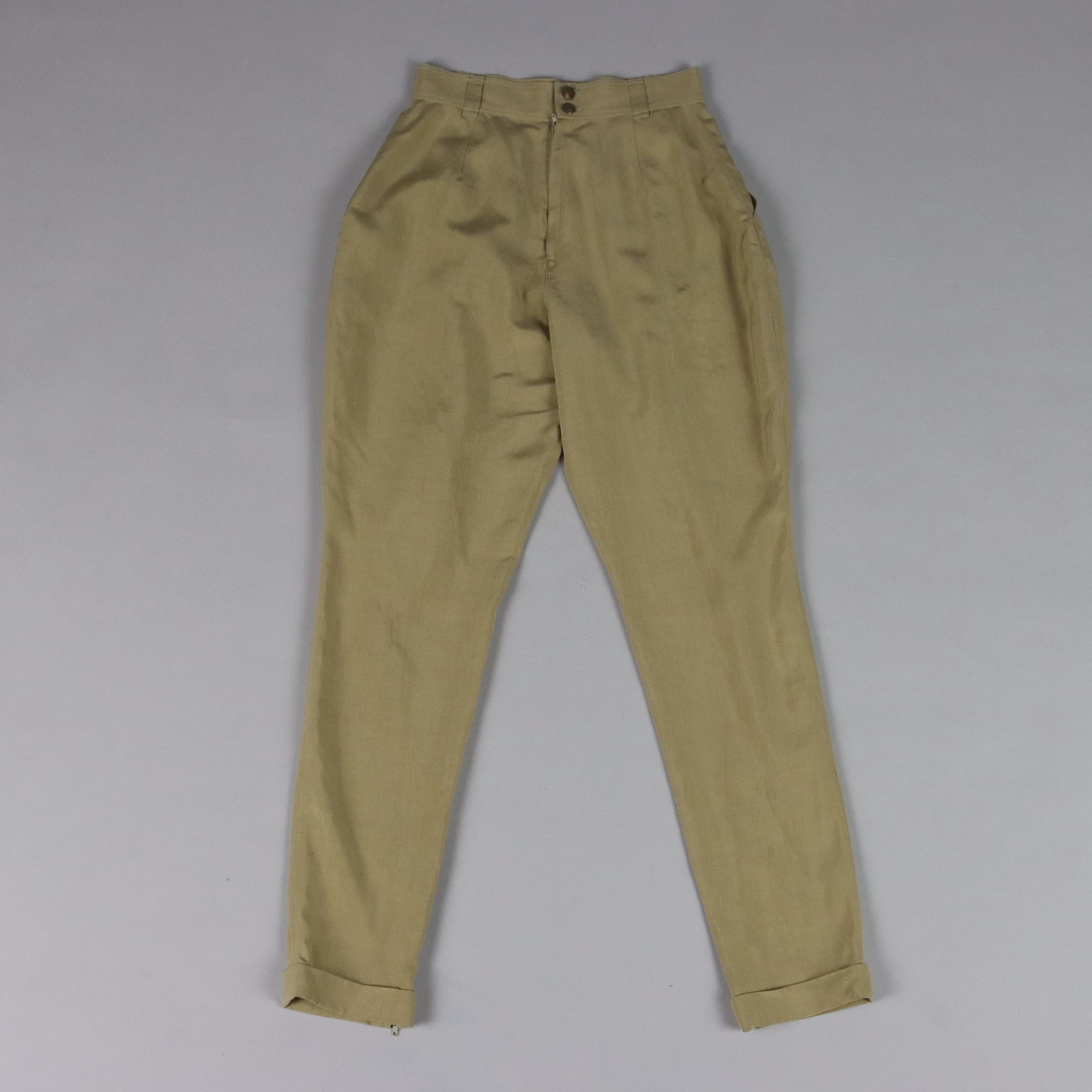 Versace Pantaloni Vintage Anni 80 90 Taglia 40 Pura Seta Vita alta