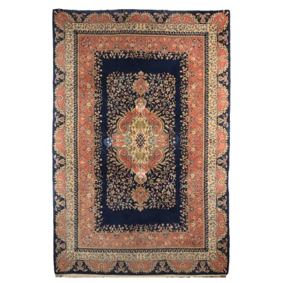 Antiker Kerman Teppich Iran Baumwolle Wole Feiner Knoten Handgemacht