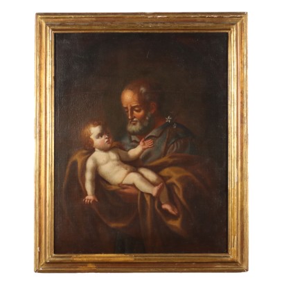Pintado con San José y el Niño Jesús
