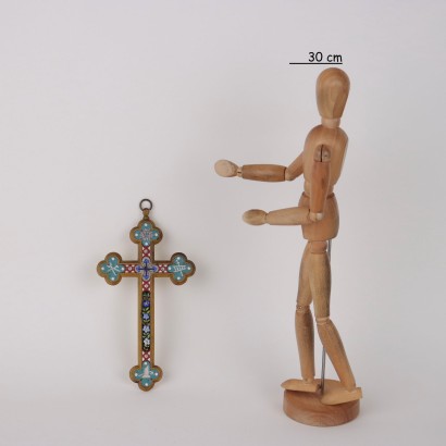 Bronzekruzifix mit Mikromosaik