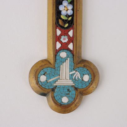 Bronze Crucifix with Micromosaic