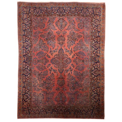 Tapis Vintage Asiatique Coton Laine Noeud Fin Ameublement