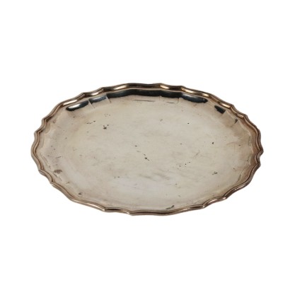 Plateau Vintage R. Mugnai Florence Années 60-70 Argent Fond Lisse