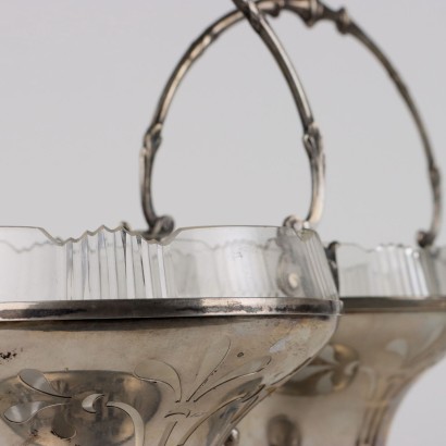 Pair of Silver and Glass Cake Stands