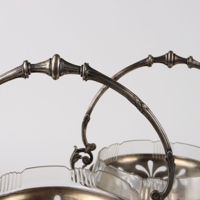 Pair of Silver and Glass Cake Stands