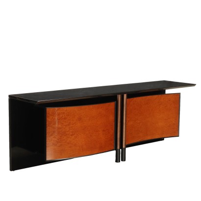 Meuble Vintage Saporiti Années 80 Plaqué en Bruyère Bois Laqué