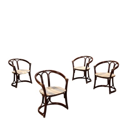 Vintage Chairs Bamboo Italy 1980s