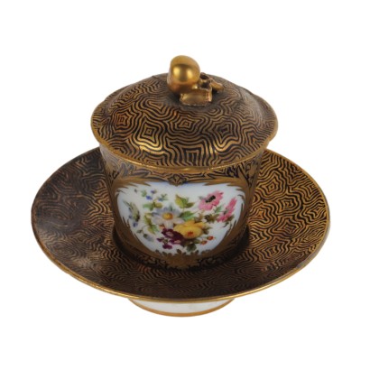 Tasse Ancienne à Crème Première Moitié du '800 Porcelaine Décorations