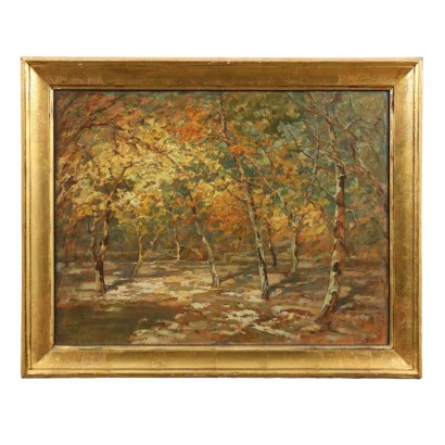 Pintura de Carlo Sartorelli ,Cervignano del Friuli (a lo largo de ,Pintura de Francesco Sartorelli ,Paisaje de bosque,Francesco Sartorelli,Francesco Sartorelli,Francesco Sartorelli,Francesco Sartorelli,Francesco Sartorelli,Francesco Sartorelli