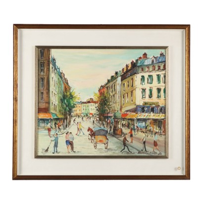 Contemporary Painting M. Cortiello 1972 Italian Glimpses Oil on Canvas