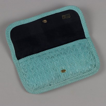 Vintage Aqua Green Clutch Bag