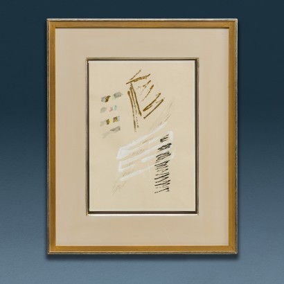 Pintura de Fausto Melotti Técnica Mixta sobre Papel