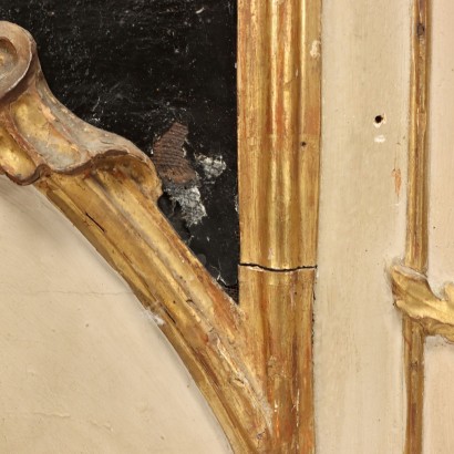 Carved and lacquered Lombard fireplace