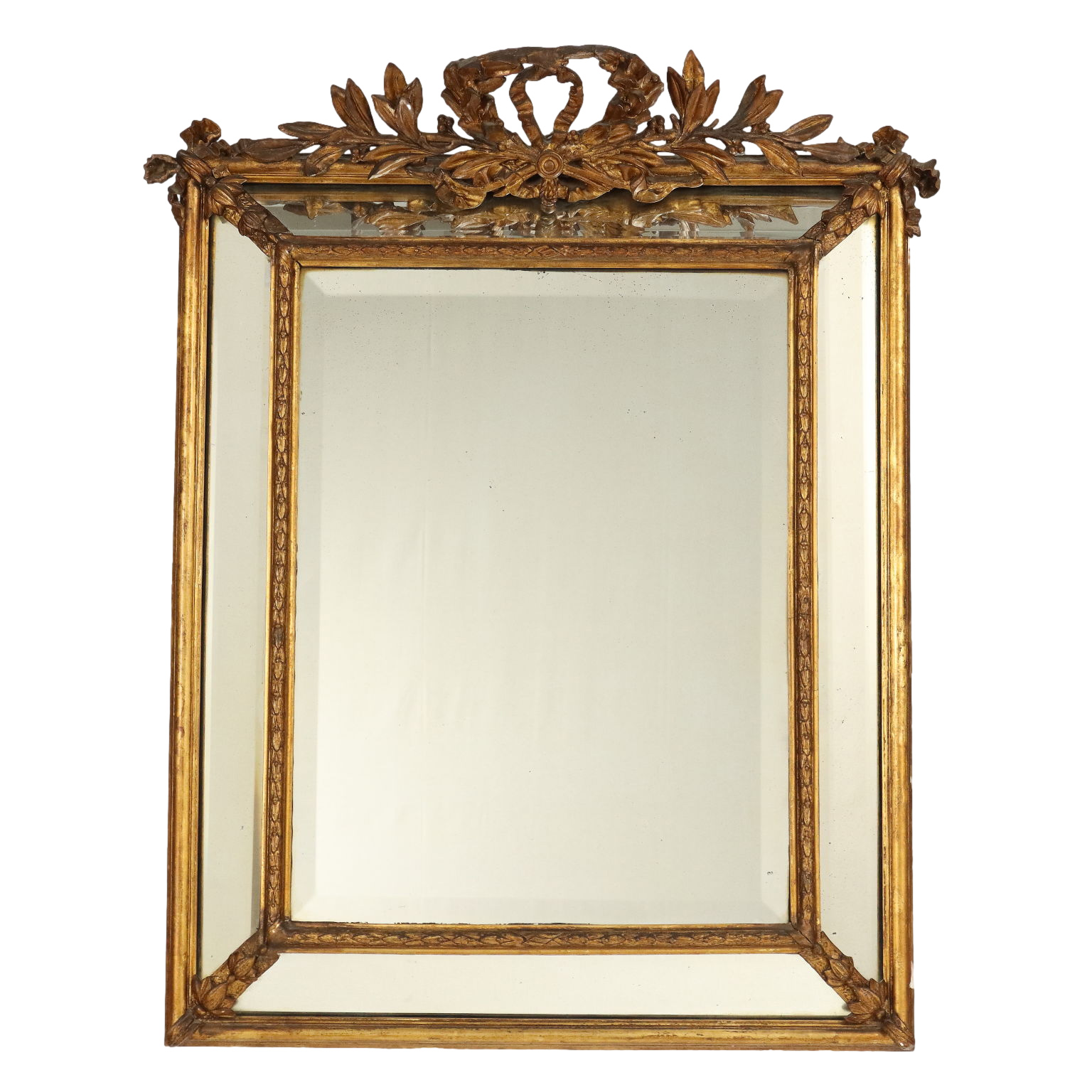 Specchio Antico Stile Neoclassico inizio '900 Legno Dorato Intagliato