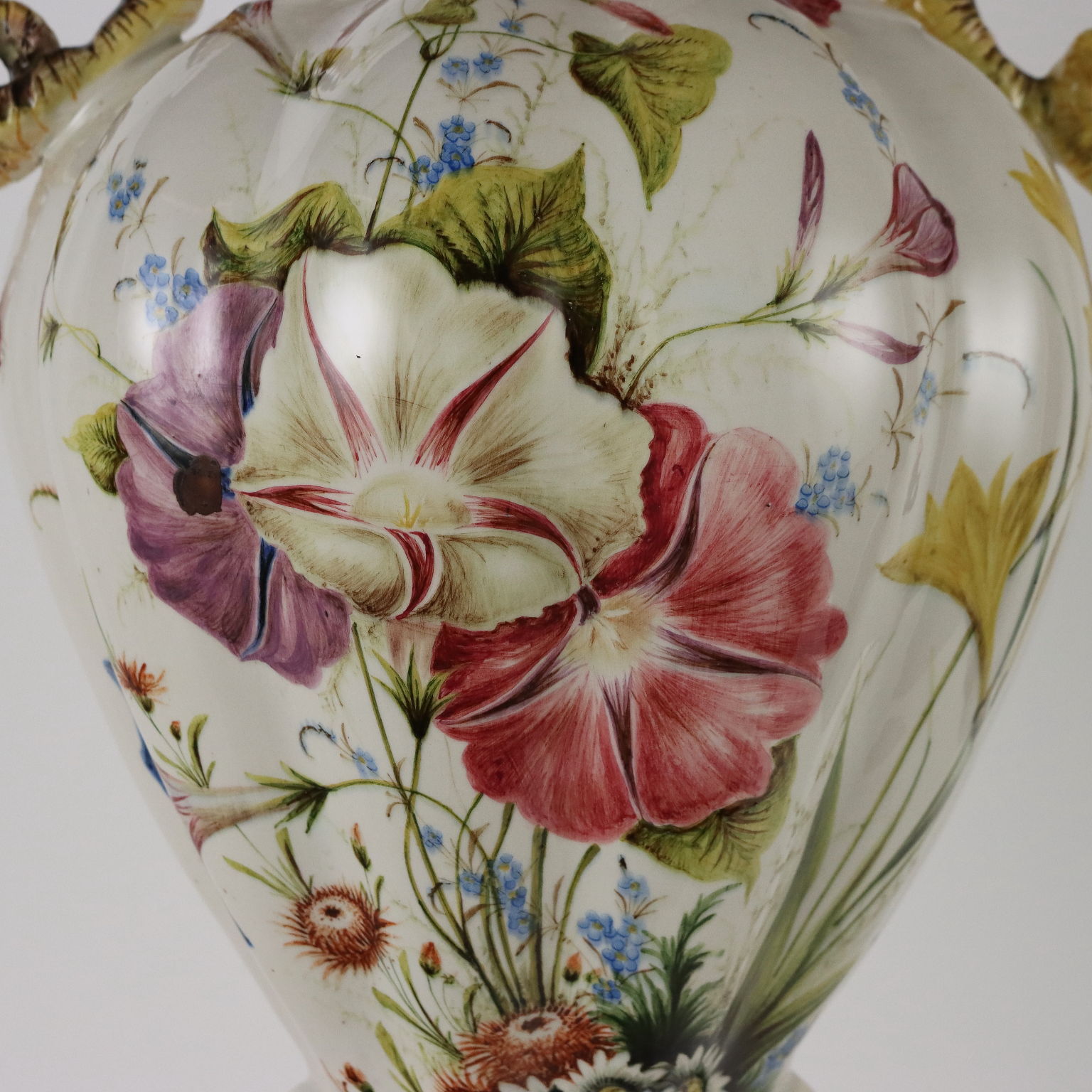 Vaso ceramica Bassano fiori bianco classico