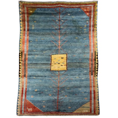 Ancient Gabbeh Carpet Persia Wool Big Knot Handmade
