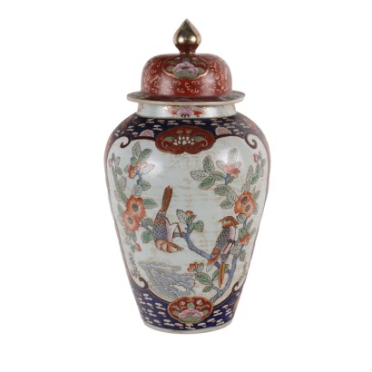 Vaso Imari in Porcellana con Coperchio
