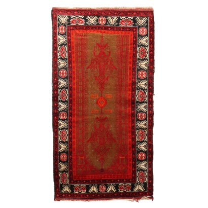 Tapis Vintage Asiatique Coton Laine Noeud Fin Fait à Main